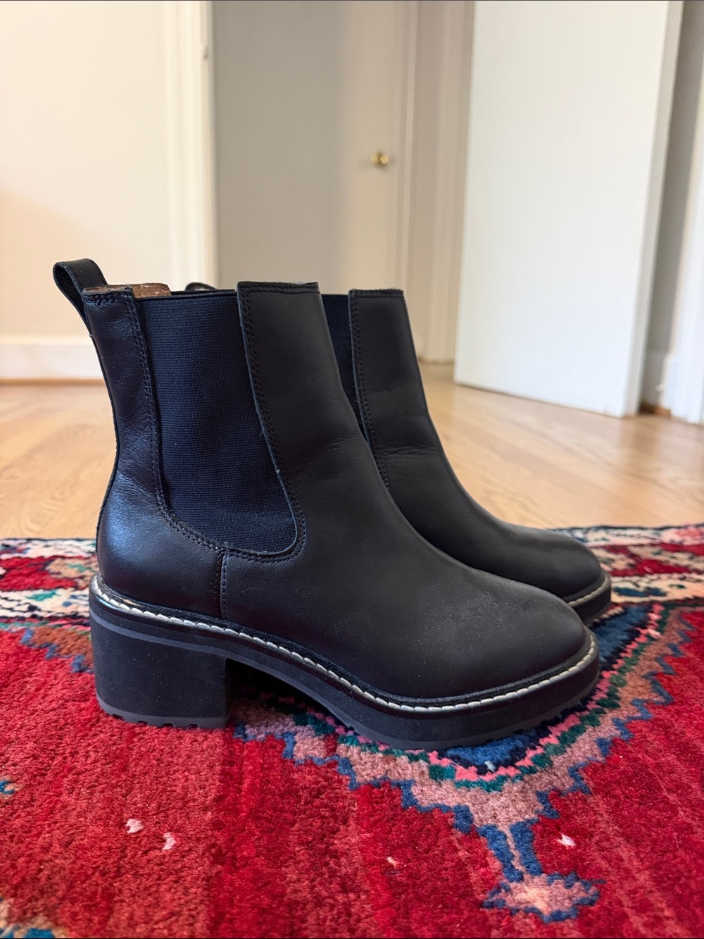 Madewell Classic Black Chelsea Heel Boot